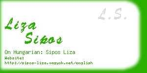 liza sipos business card